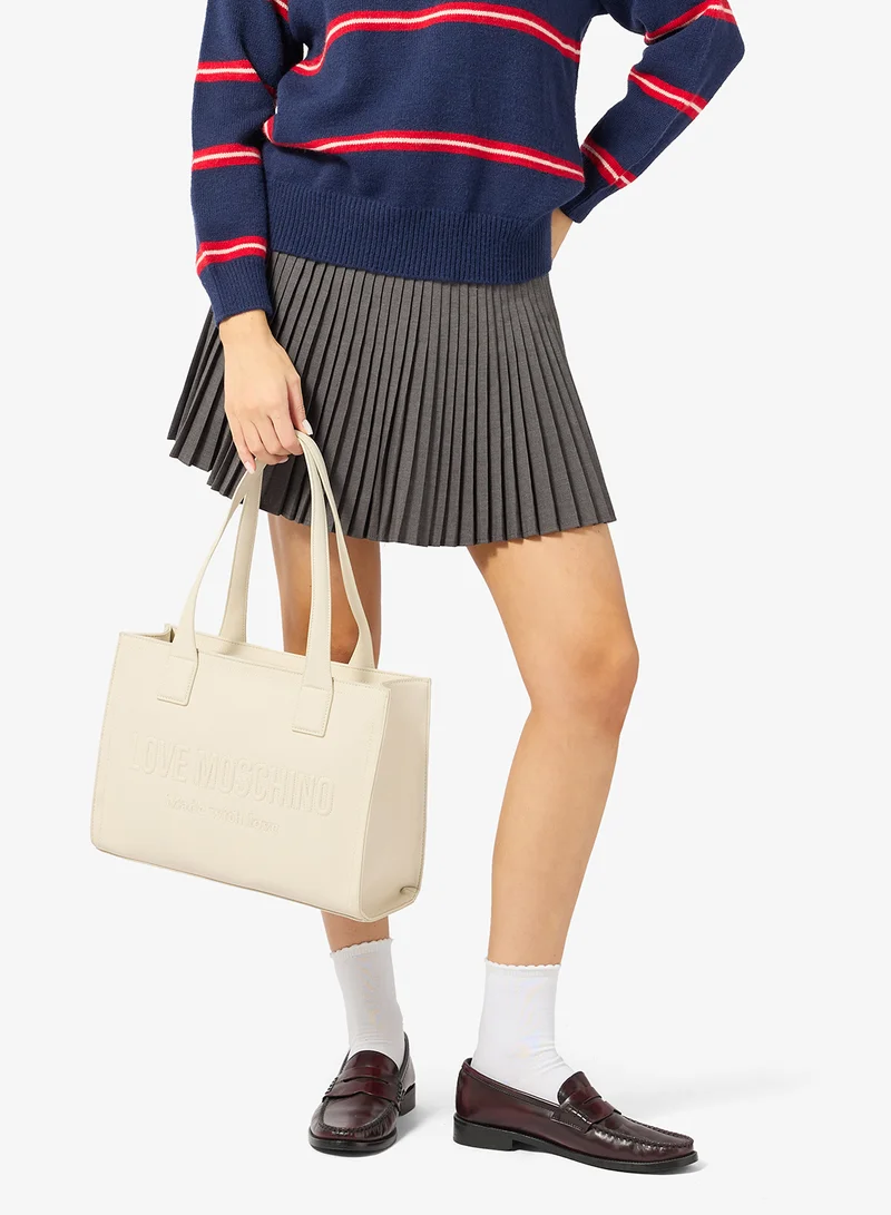 Love Moschino  Signature Love GRS PU Shopper Tote for Women | Best Price UAE
